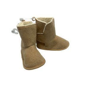 New Rising Stars Girls Infant baby Size 3 9 12 months Beige Tan Boots Sherpa Fur